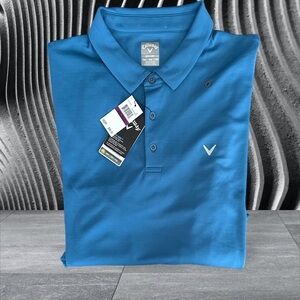 Callaway Polo Shirt Mens XXL Vallarta Blue   Cooling UPF 50 NWT